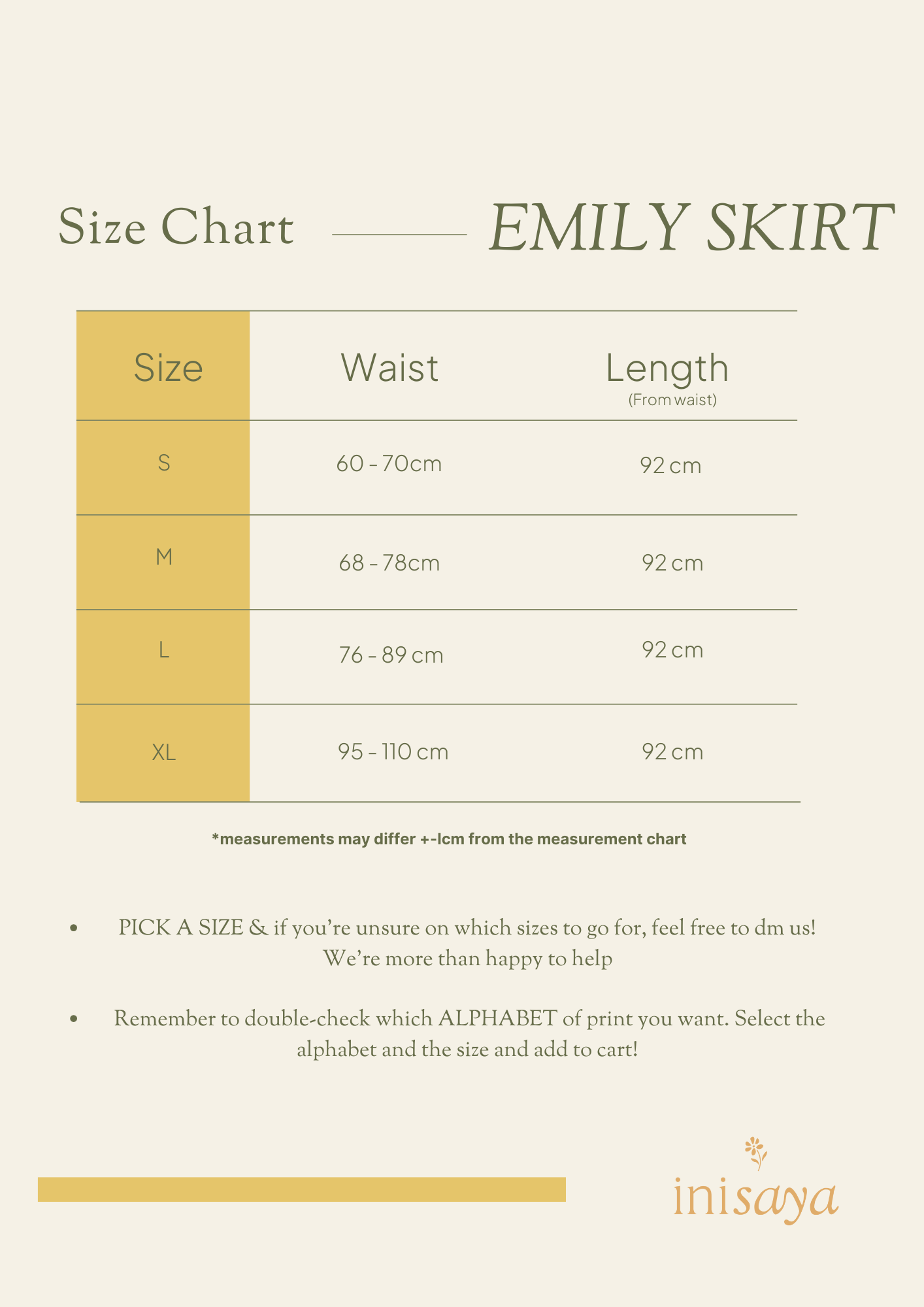 A inisaya : Kopi Couture | Batik Emily Skirt ( Green )