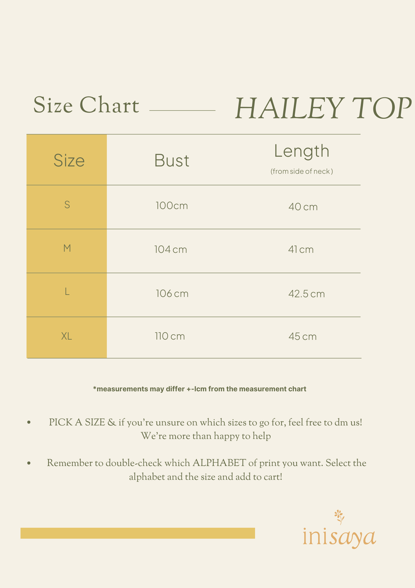 Inisaya Bisikan Bumi | Hailey Top