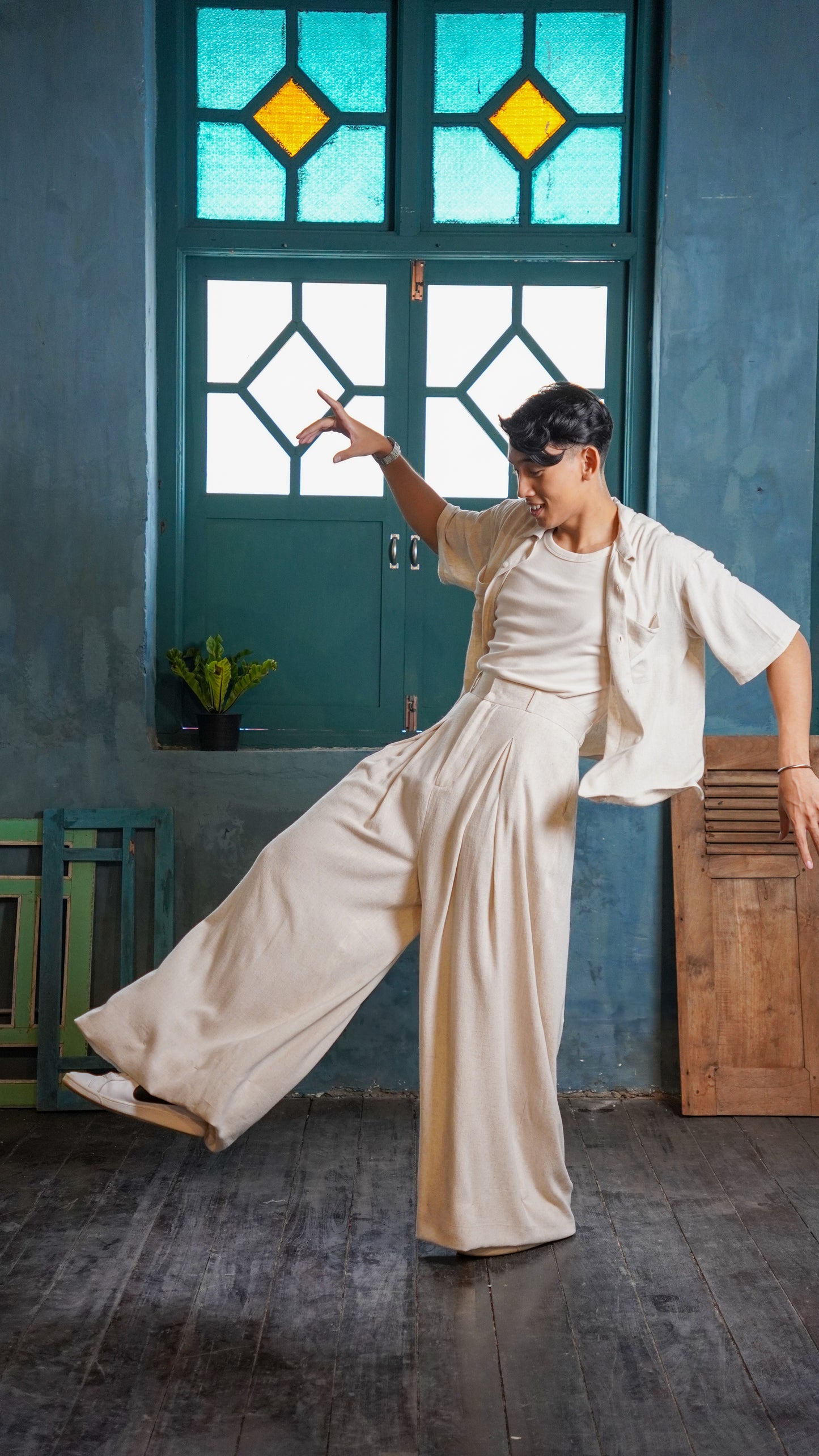 A inisaya : kopi couture | alex pants ( beige )