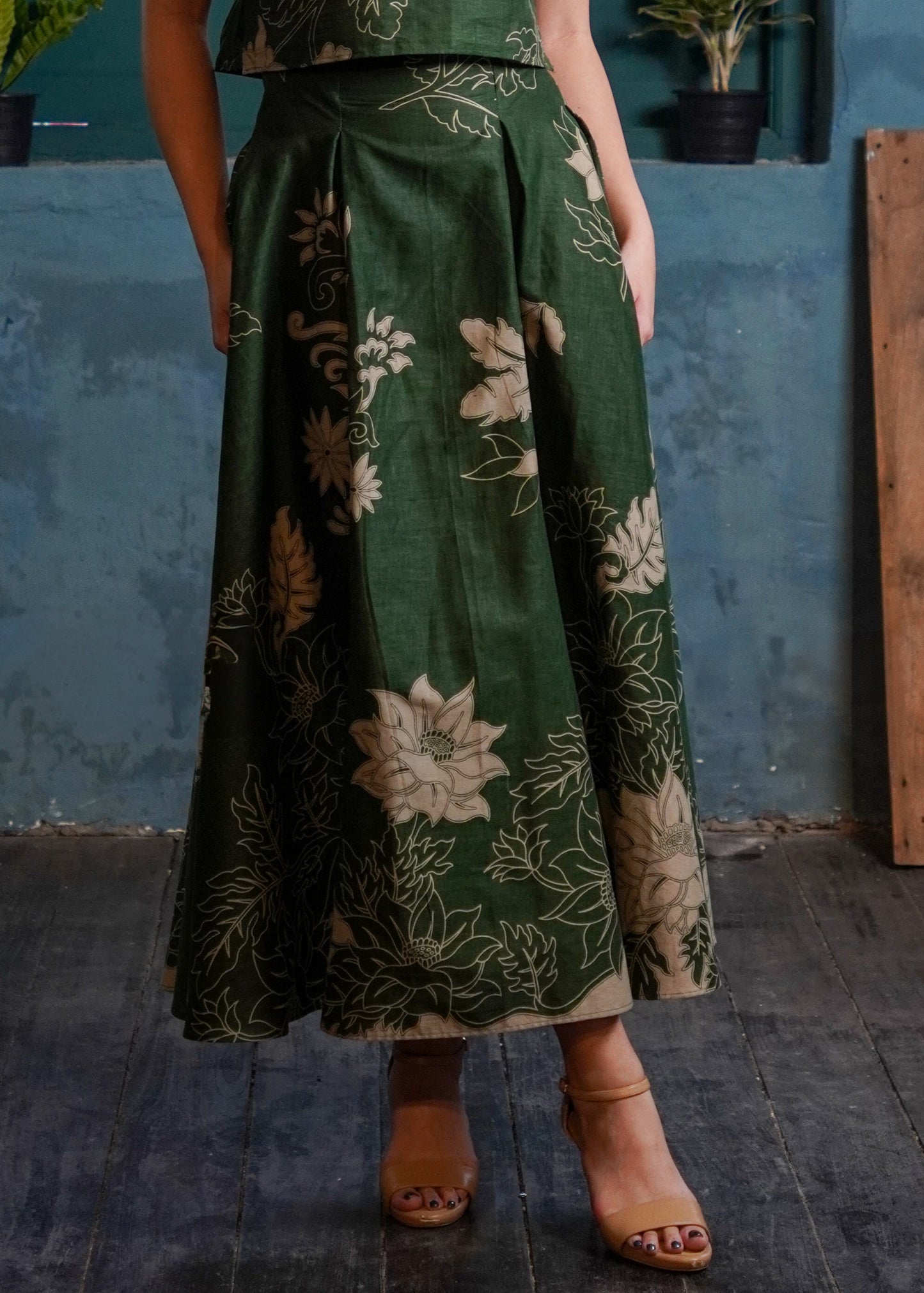 A inisaya : Kopi Couture | Batik Emily Skirt ( Green )