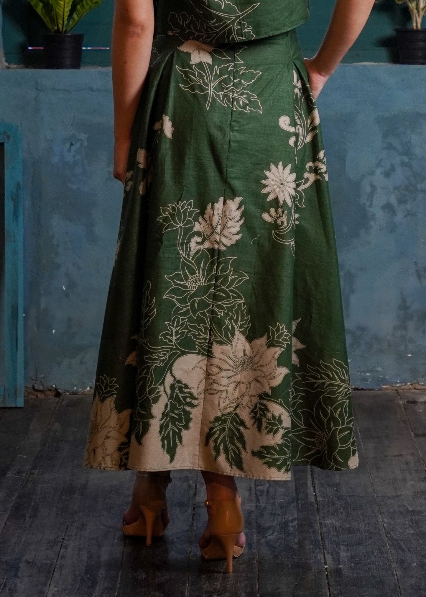 A inisaya : Kopi Couture | Batik Emily Skirt ( Green )