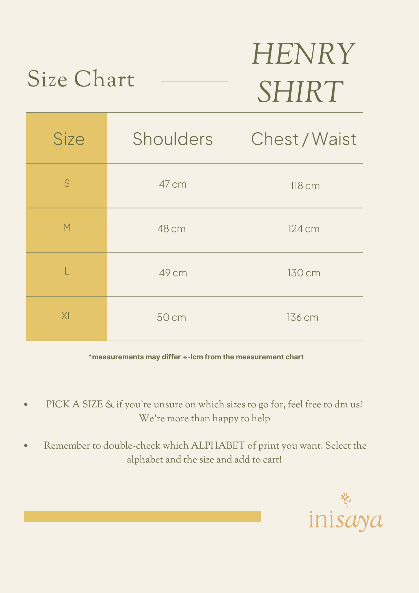 A Inisaya : Mother's Day25 | Henry Shirt