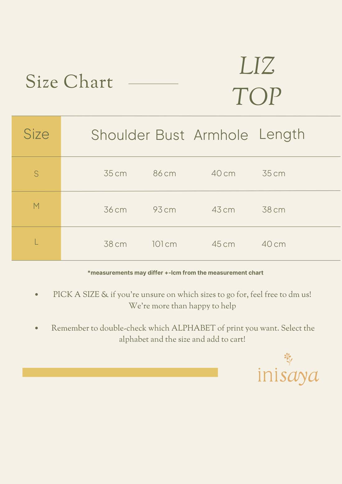 inisaya Kasih Collection | Liz Top