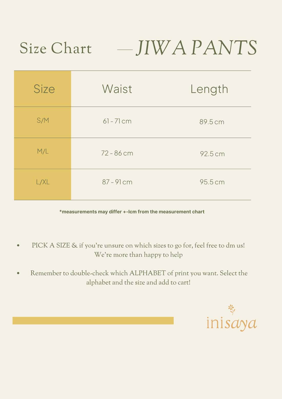 inisaya Ombak 24 Collection | Jiwa Pants