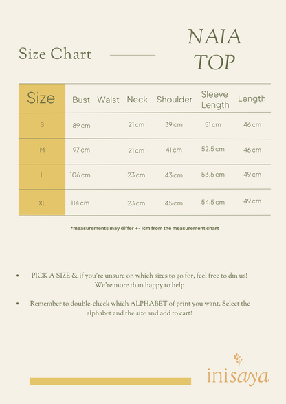 A Inisaya LNY 25 : Heritage | Naia Top  PRE ORDER