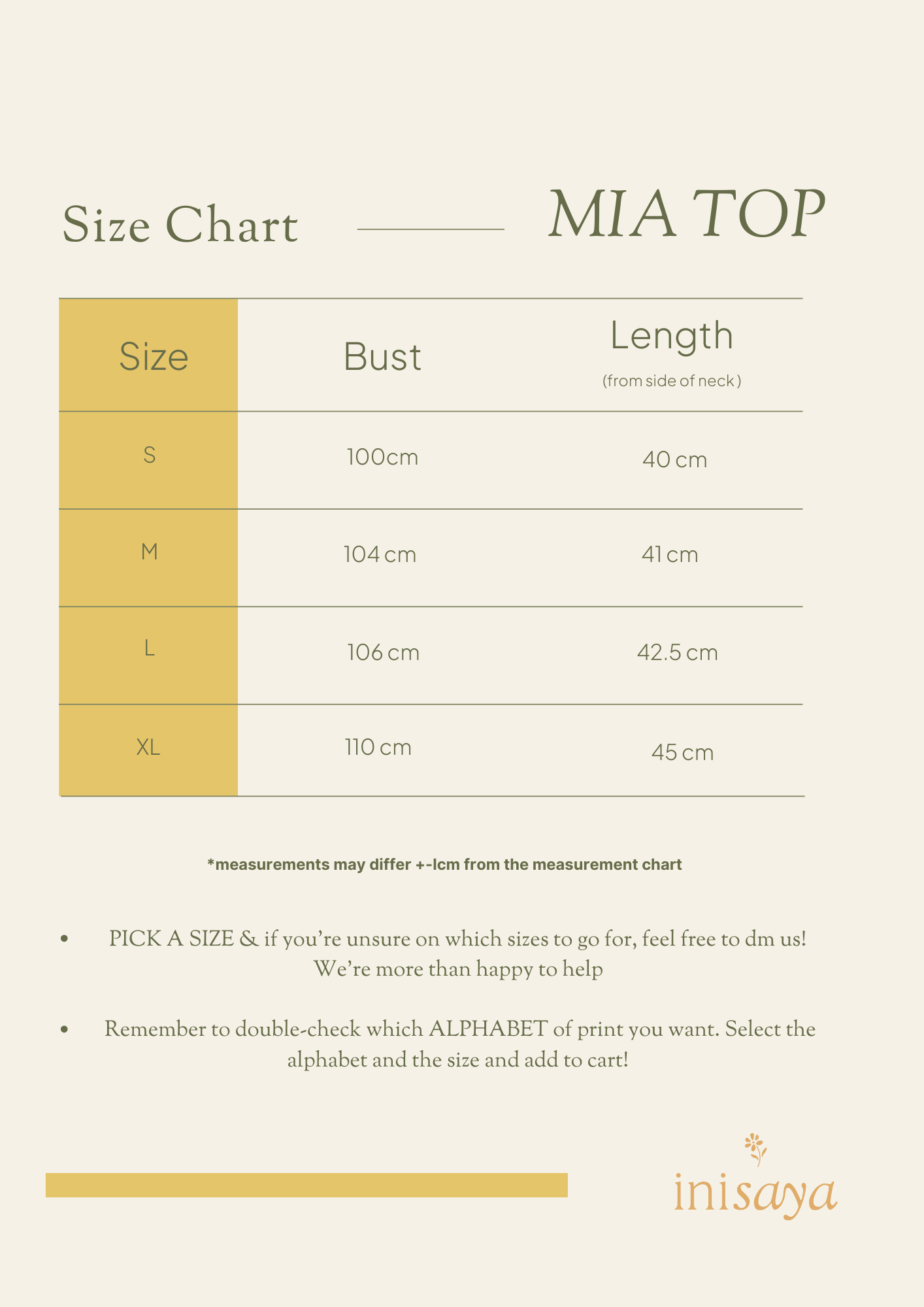 A inisaya : kopi couture | Mia Top PRE ORDER