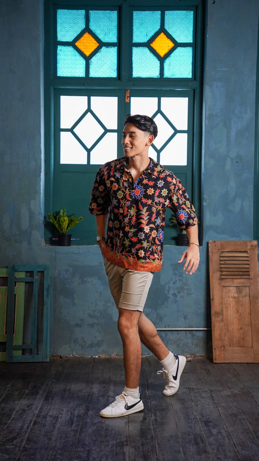 A inisaya : kopi couture | skye shirt ( orange ) PRE ORDER