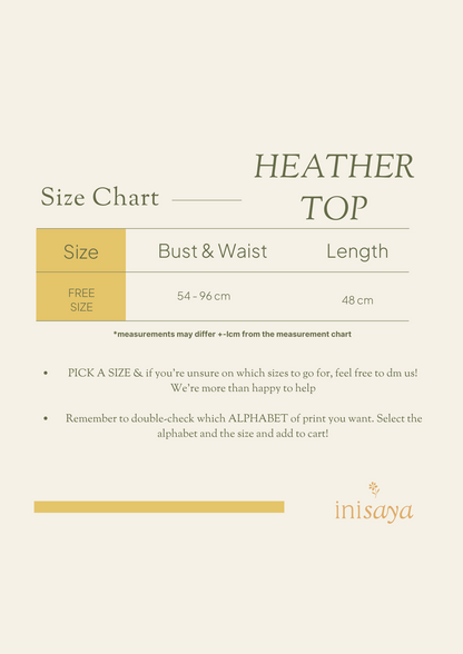 A inisaya : centrefold | Heather Top